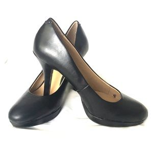 Sexy 4” Black Leather High Heels